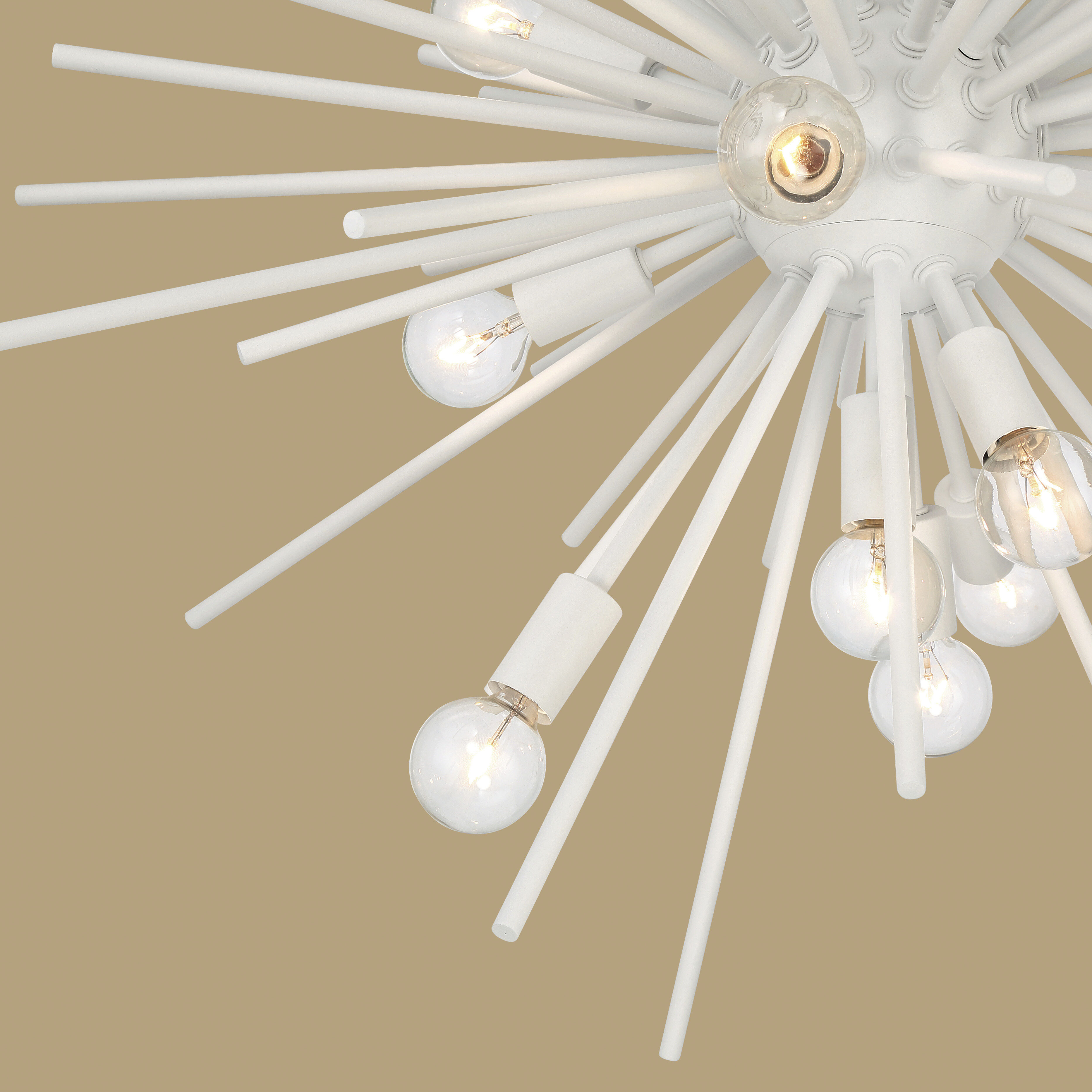 Bessel 15 Light 30 inch Sand White Pendant Ceiling Light